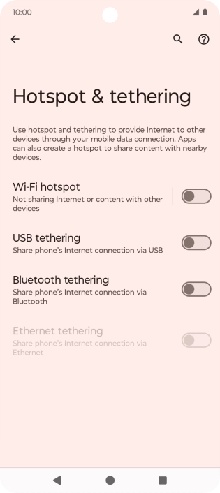 Press Wi-Fi hotspot.