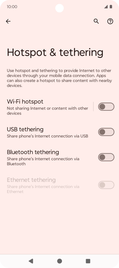 Press Wi-Fi hotspot.