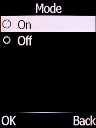 Select Off and press the Left selection key to turn off fixed dialling.