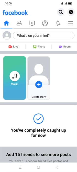 Press the text input field. Press the text input field.