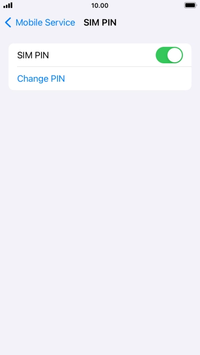 Press Change PIN.