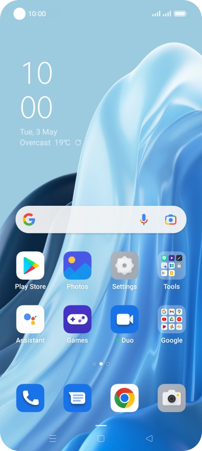 Press the internet browser icon.