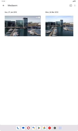 Press and hold any picture or video clip. Press and hold any picture or video clip.