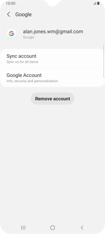 Press Sync account. Press Sync account.