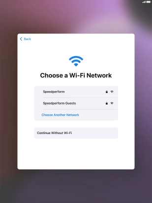 Press the required Wi-Fi network. Press the required Wi-Fi network.