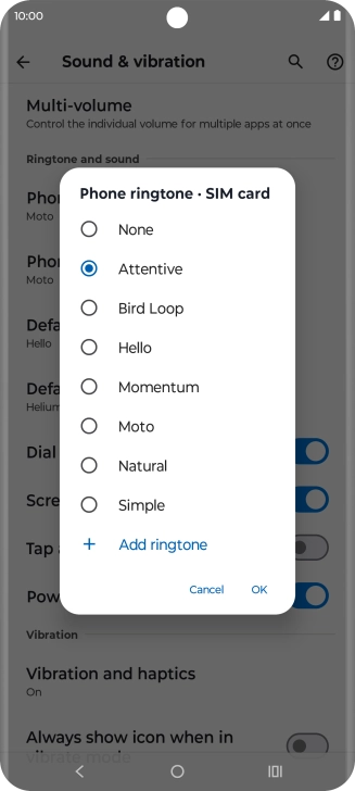 Once you've found a ring tone you like, press OK. Once you've found a ring tone you like, press OK.