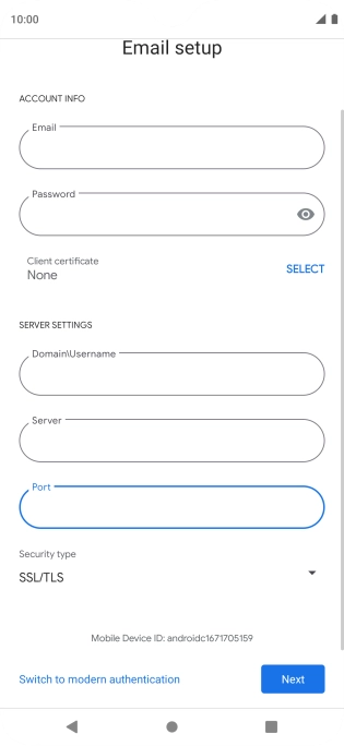 Press the drop down list below 