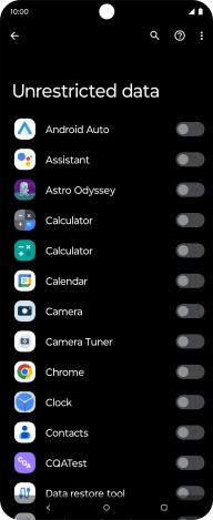 Press the indicators next to the required apps to turn the function on or off. Press the indicators next to the required apps to turn the function on or off.