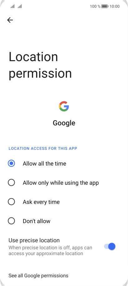 Press the required setting. Press the required setting.