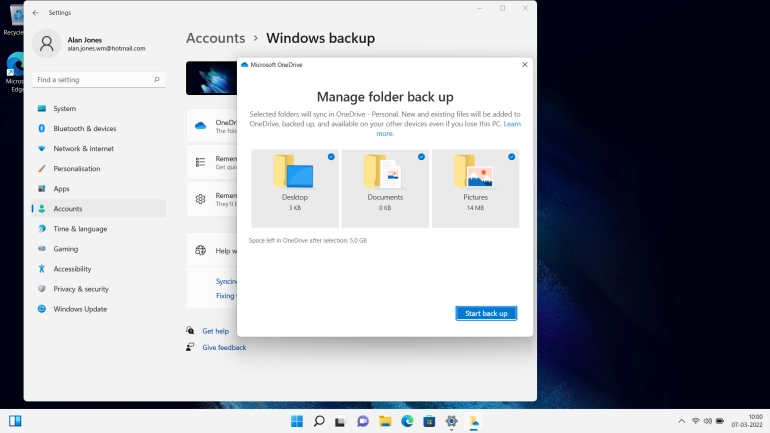 Click Start back up. Click Start back up.