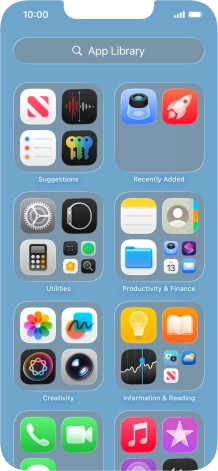 Press the required app. Press the required app.