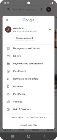 Press Manage apps and device. Press Manage apps and device.