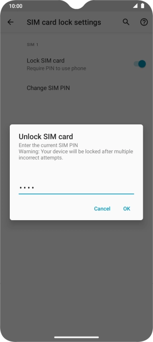 Key in your PIN and press OK.