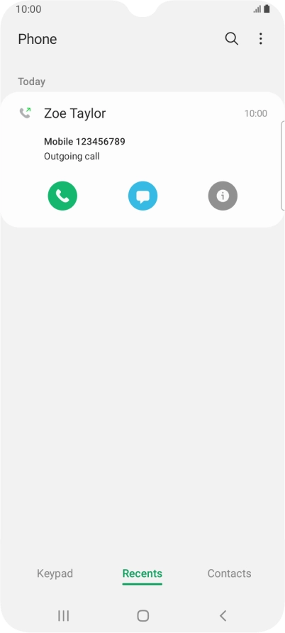 Press the info icon. Press the info icon.