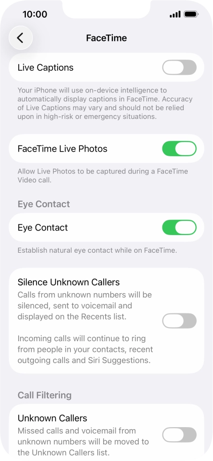Press the indicator next to 
