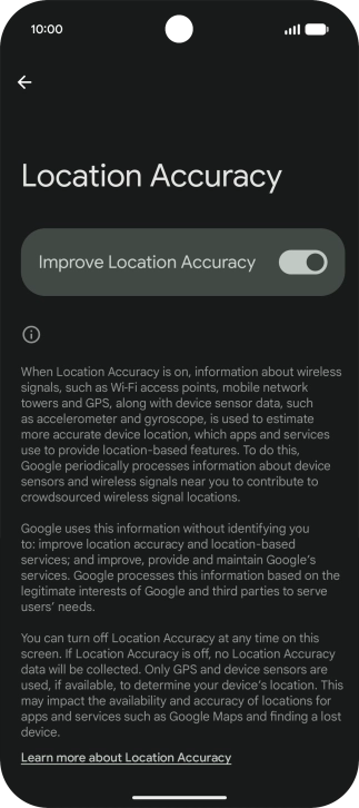 If you press the indicator next to 