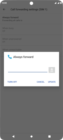 Press TURN OFF.