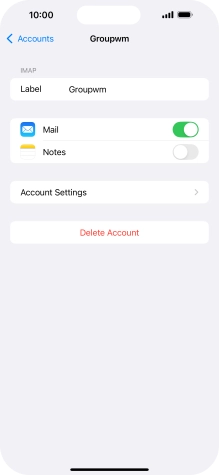 Press Account Settings.