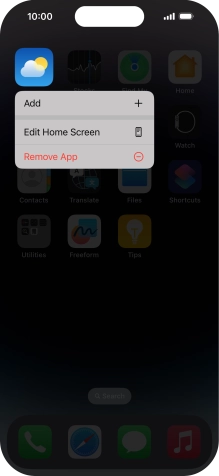 Press Remove App.