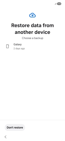 Press the required backup and your phone restores the content of the selected backup. Subsequently, follow the instructions on the screen to set up your phone and prepare it for use. Press the required backup and your phone restores the content of the selected backup. Subsequently, follow the instructions on the screen to set up your phone and prepare it for use.