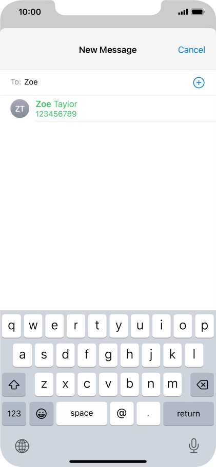 Press the required contact. Press the required contact.