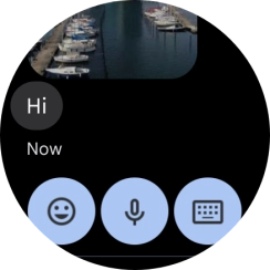 Press the microphone icon. Press the microphone icon.