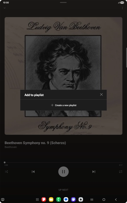 Press Create a new playlist. Press Create a new playlist.