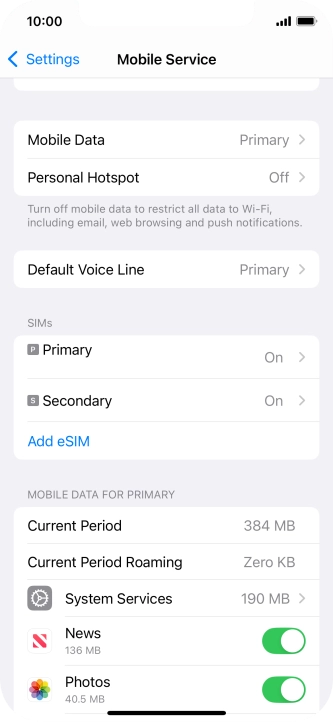 Press Mobile Data. Press Mobile Data.