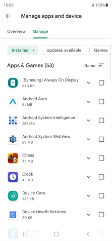 Press the required app. Press the required app.