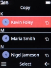Select the required contacts.