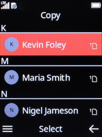 Select the required contacts.