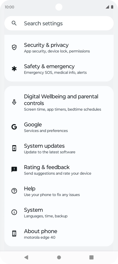 Press Google.