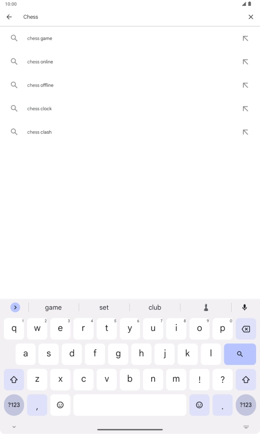 Key in the name or subject of the required app and press the search icon. Key in the name or subject of the required app and press the search icon.