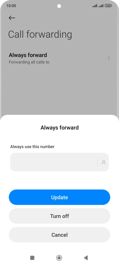Press Turn off.