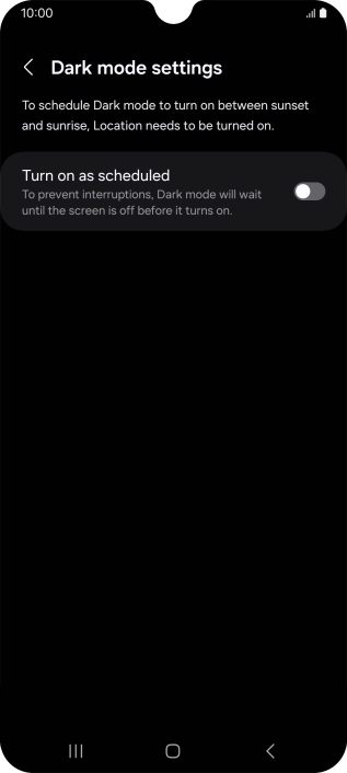 Press the indicator next to 