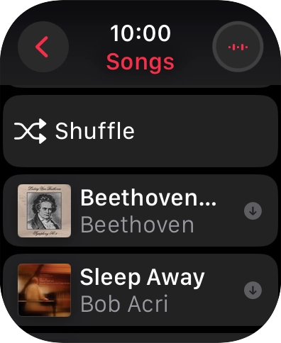 Go to the required category or playlist and press the required audio file. Go to the required category or playlist and press the required audio file.