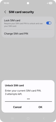 Key in your PIN and press OK.