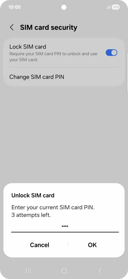 Key in your PIN and press OK.