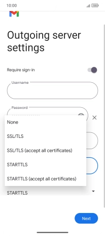 Press SSL/TLS.