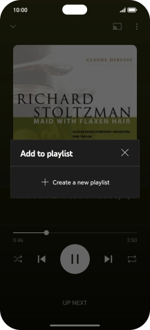 Press Create a new playlist. Press Create a new playlist.