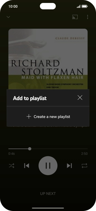 Press Create a new playlist. Press Create a new playlist.