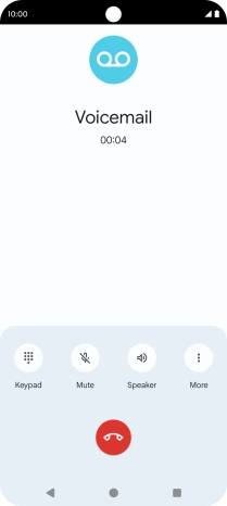 Press the end call icon. Press the end call icon.