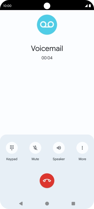 Press the end call icon. Press the end call icon.