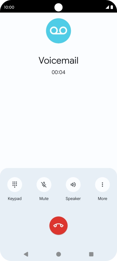 Press the end call icon. Press the end call icon.
