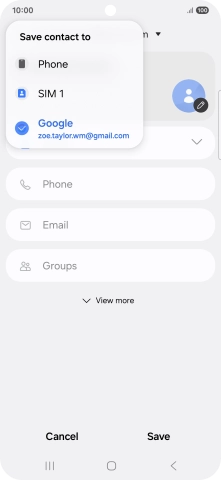 Press the required Google account. Press the required Google account.