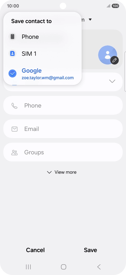 Press the required Google account. Press the required Google account.