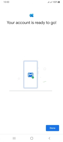 If this screen is displayed, your email account has been recognised and is being set up automatically. Follow the instructions on the screen to key in more information and finish setting up your phone.