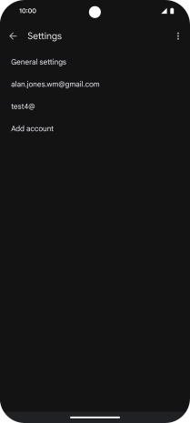 Press the required email account. Press the required email account.