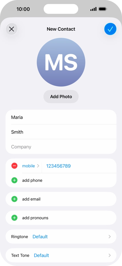 Press the confirm icon. Press the confirm icon.