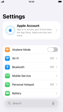 Press Apple Account. Press Apple Account.